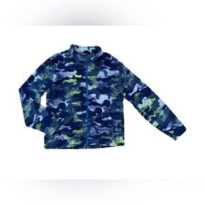 Eddie Bauer Size L, 14/16, Dotted Camo Fleece Jacket